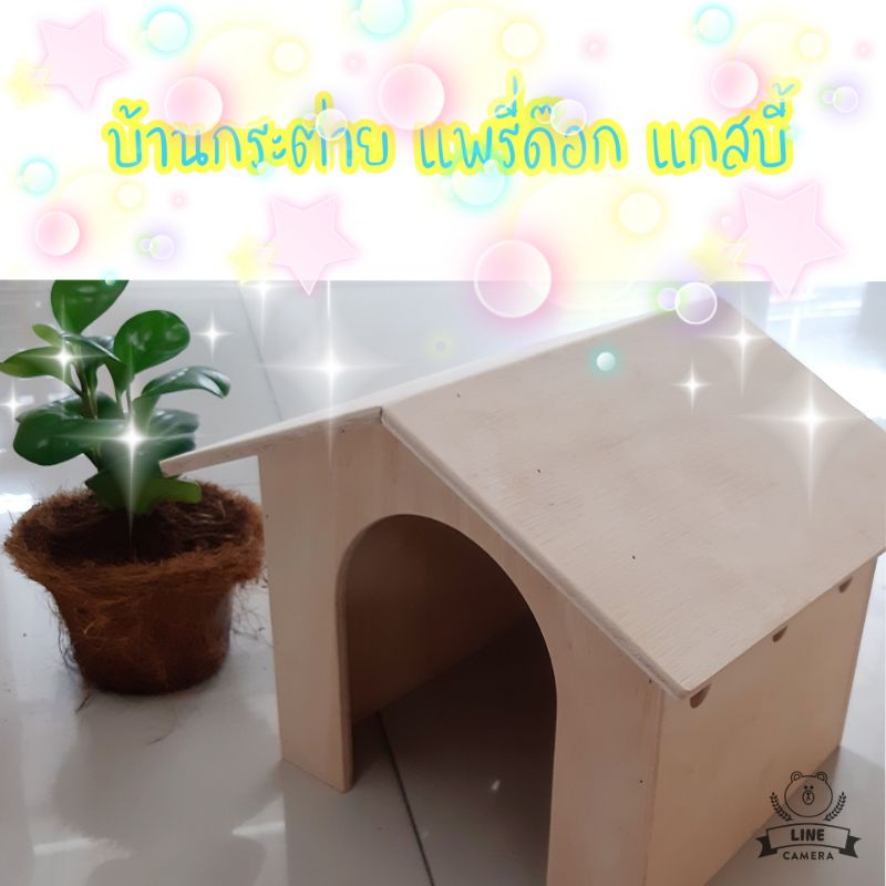 บ้านกระต่าย แก๊สบี้ ทรงไม่มีพื้น ที่พักพิงสบายสำหรับสัตว์เลี้ยง
