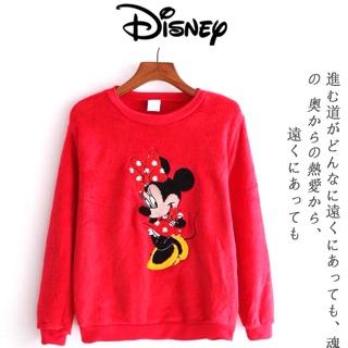 🍂เสื้อกันหนาวMinnie สีแดง 🍂งาน✨DISNEY✨Japan (WY647)