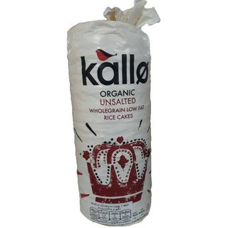 Kallo Thick Rice Cakes No Added Salt 130gm คาโลเค้กข้าวข้นไม่ใส่เกลือ 130 กรัม