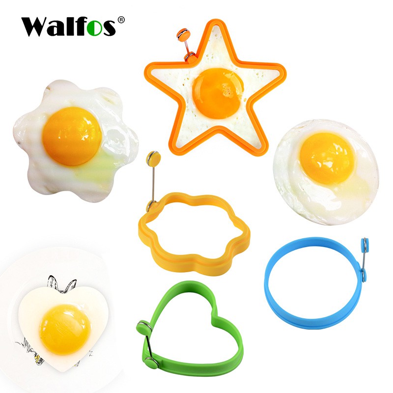WALFOS 1 ชิ้น แม่พิมพ์ซิลิโคนทอดไข่ แม่พิมพ์ ไข่เจียวไม่ติดทนความร้อน