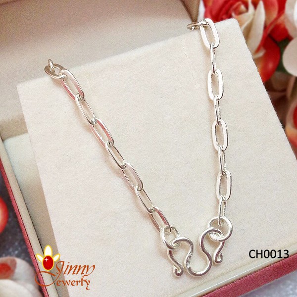 สร้อยคอเงินแท้ 92.5% สร้อยสำหรับเด็ก ลายโซ่เรือ หนัก 1-2 สลึงตัน (งานไทย) CH0013