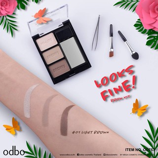 🌟 ชุดตกแต่งคิ้วสวย โอดีบีโอ ODBO LOOK FINE BROW KIT OD753