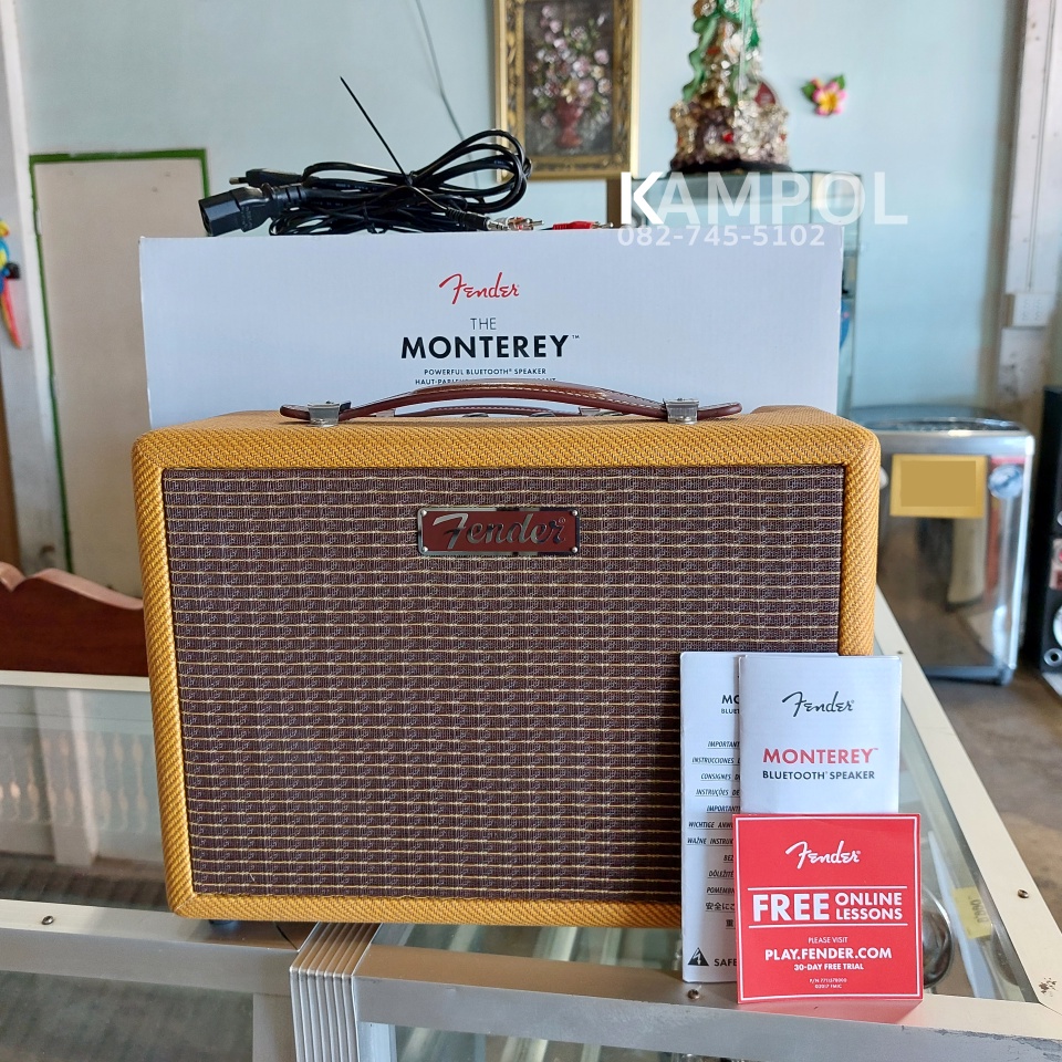 (มือสอง) FENDER ลำโพงบลูทูธ Monterey Tweed สี Yellow Mustard สภาพดีอุปกรณ์ครบกล่อง