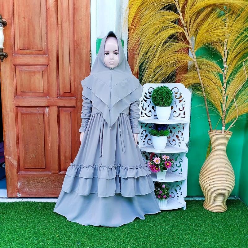 ️CHILDRENS HIJAB GAMIS CLOTHES/MATT MOSCREPE FULL/3SIZE 3-5 YEARS_6-8 YEARS_9-11 YEARS/CHILDRENS SYA