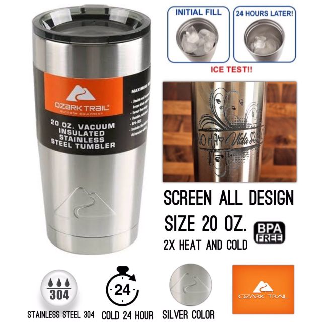 Ozark trail 20oz แก้วเก็บความเย็นโอชาคเทล สแตนเลส 304 เก็บความเย็น 18-24 ชม. ขนาด 20 oz.