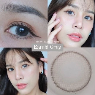 คอนแทคเลนส์ Bambi Brown / Hazel / Gray (Kitty Kawaii) ขนาดกลาง 🌷 รุ่นใหม่ ตาหวาน แบ๊ว เหมือนกวางน้อย