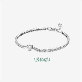 Pandora silver bracelet ข้อมือเพชรหัวใจ