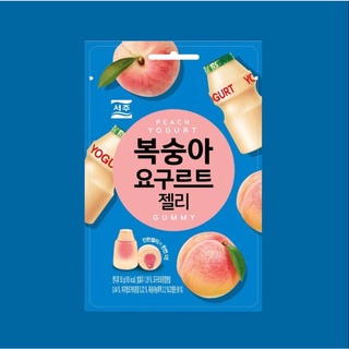 พร้อมส่ง 요구르트 젤리 เยลลี่สอดใส้พีชโยเกิร์ต Seoju Jelly In Jelly Peach Yogurt 50g