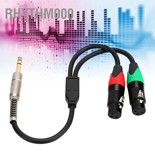 Rhythm000 0.3M 24Awg 6.35 Male To Dual Xlr สายเคเบิ้ลเชื่อมต่อเสียง