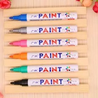 ปากกามาร์กเกอร์กันน้ํา 12 สีสําหรับรถยนต์