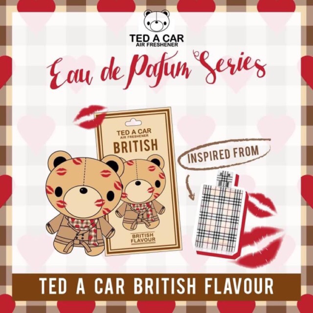 TED A CAR กลิ่นแป้งเด็ก : แผ่นน้ำหอมปรับอากาศ 🐻สุดฮิต