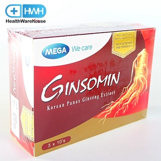 Mega We Care Ginsomin 30 แคปซูล ผลิตภัณฑ์เมก้า วีแคร์ จินโซมิน 30 แคปซูล