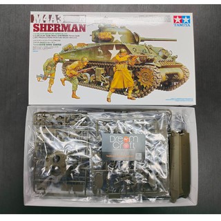 TAMIYA 1/35 U.S.Medium Tank M4A3 Sherman 75mm Gun Late Production (โมเดลรถถัง Model DreamCraft)