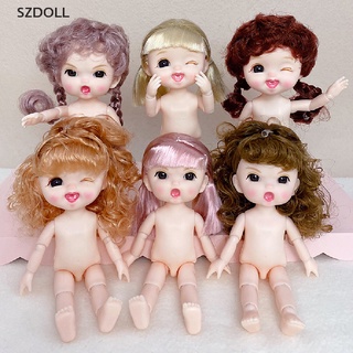 [cxSZDOLL] ตุ๊กตาเปลือย ข้อต่อขยับได้ 13 ข้อต่อ 16 ซม. ขนาดเล็ก พร้อมรองเท้า สําหรับเด็ก DIY