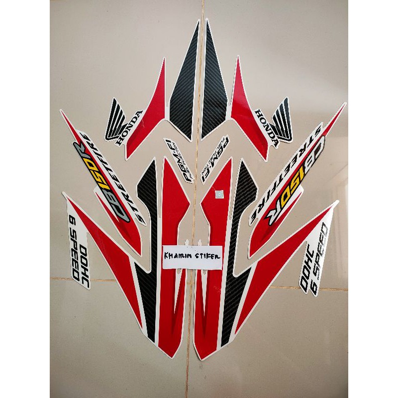 MERAH สติ๊กเกอร์ Striping cb150r cb 150 r สีขาว แดง