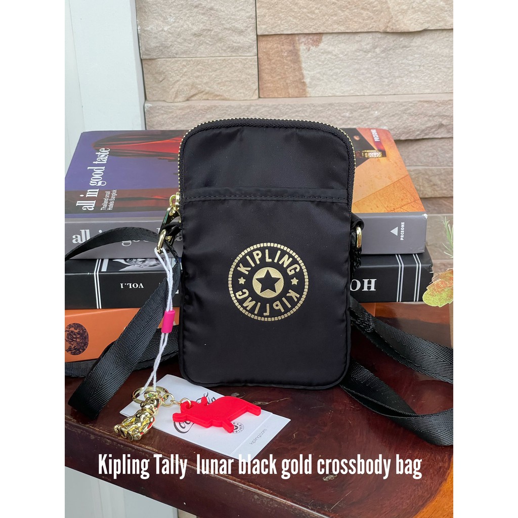 กระเป๋าสะพาย ของแท้ Kipling Tally  lunar black gold crossbody bag