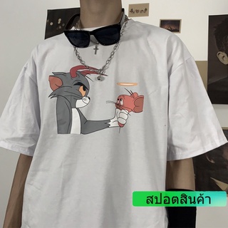 เสื้อยืดแขนสั้นลายการ์ตูนอนิเมชั่นไร้เดียงสา   ผู้ชายและผู้หญิงสามารถสวมใส่ได้