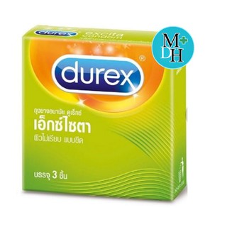 Durex Excita Condom ดูเร็กซ์ เอ็กซ์ไซตา ถุงยางอนามัย ผิวขรุขระ เจือสีชมพู ขนาด 53 มม. จำนวน 1 กล่อง บรรจุ 3 ชิ้น (04699)