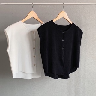 Davi top l White &amp; Black พร้อมส่ง