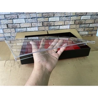 (เฉพาะฝาครอบ)ฝาปิดถาดซูชิแข็งแรงแบบดัดขอบ35x26cm ขนาดวัดด้านนอกของถาด