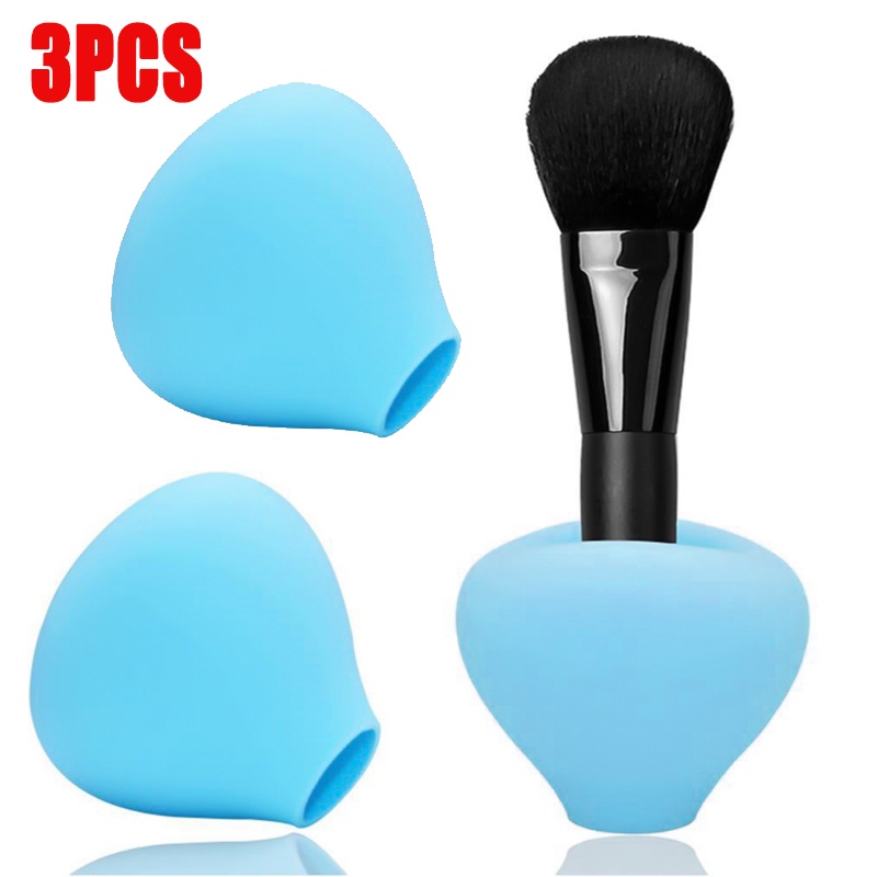 3 ชิ้น ที่ใส่แปรงแต่งหน้า บับเบิล เดินทาง ออแกไนเซอร์ เคส สําหรับป้องกันแปรงแต่งหน้า ฝาครอบแปรงรองพื้น - รูปที่ 7