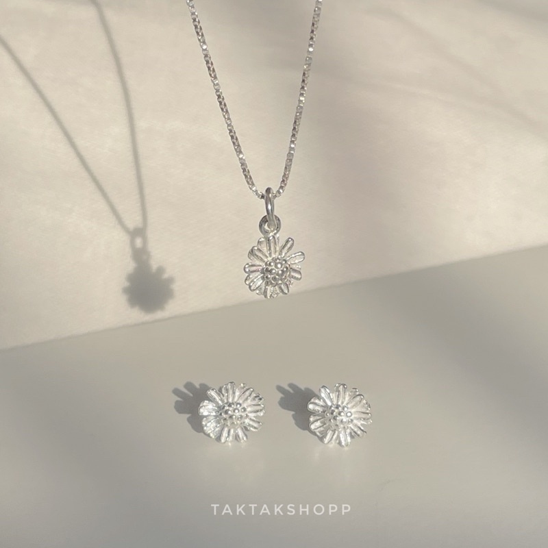 Daisy Silver92.5% | จี้และต่างหูเดซี่เงินแท้92.5% **ไม่รวมสร้อย**