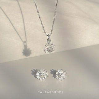 Daisy Silver92.5% | จี้และต่างหูเดซี่เงินแท้92.5% **ไม่รวมสร้อย**