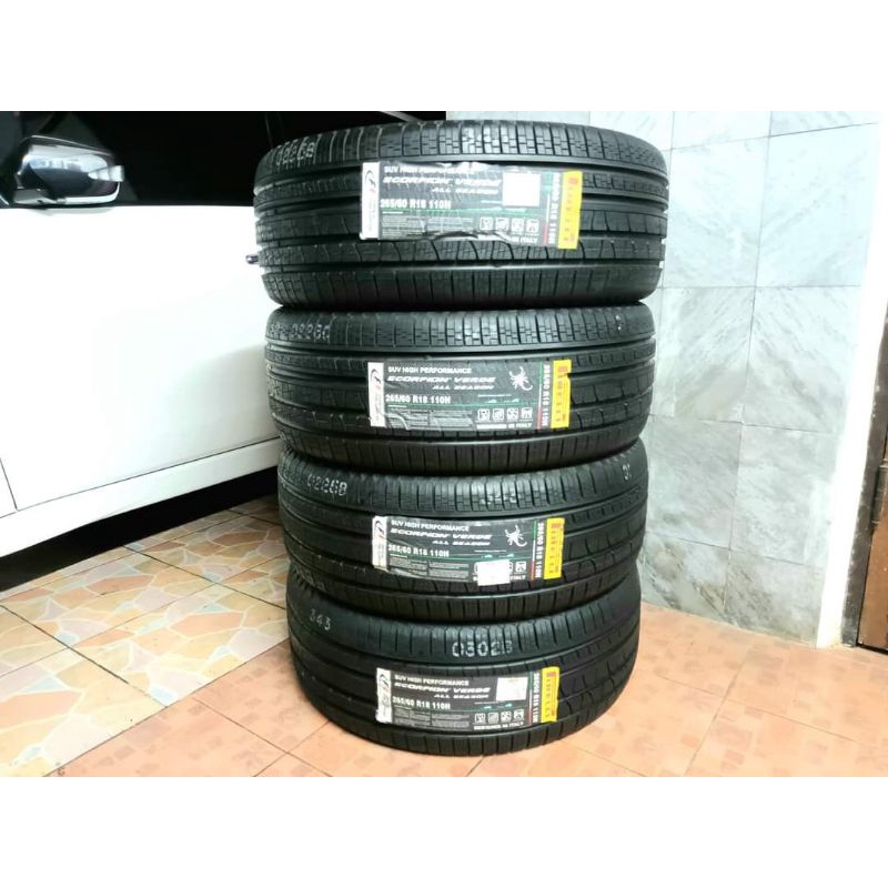ยางใหม่ค้างปี 265/60R18 Pirelli Scorpion Verde ผลิตปี 2017 พร้อมจุ๊บลมแปซิฟิค 4 ตัว💰 จัดส่งฟรี มีบริ