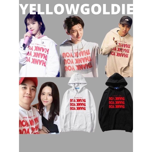 เสื้อกันหนาว Kpop Hoodie IU BI Seungri ขอบคุณ