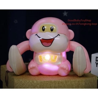 💫COD💫ลิงตีลังกา มีเสียง มีไฟ ตุ๊กตาตีลังกา ตุ๊กตาวิ่งได้ ตุ๊กตาเต้นได้ ฝึกคลาน ของเล่นเด็ก