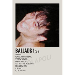 โปสเตอร์ ลายปกอัลบั้ม Ballads 1 ศิลปิน Joji