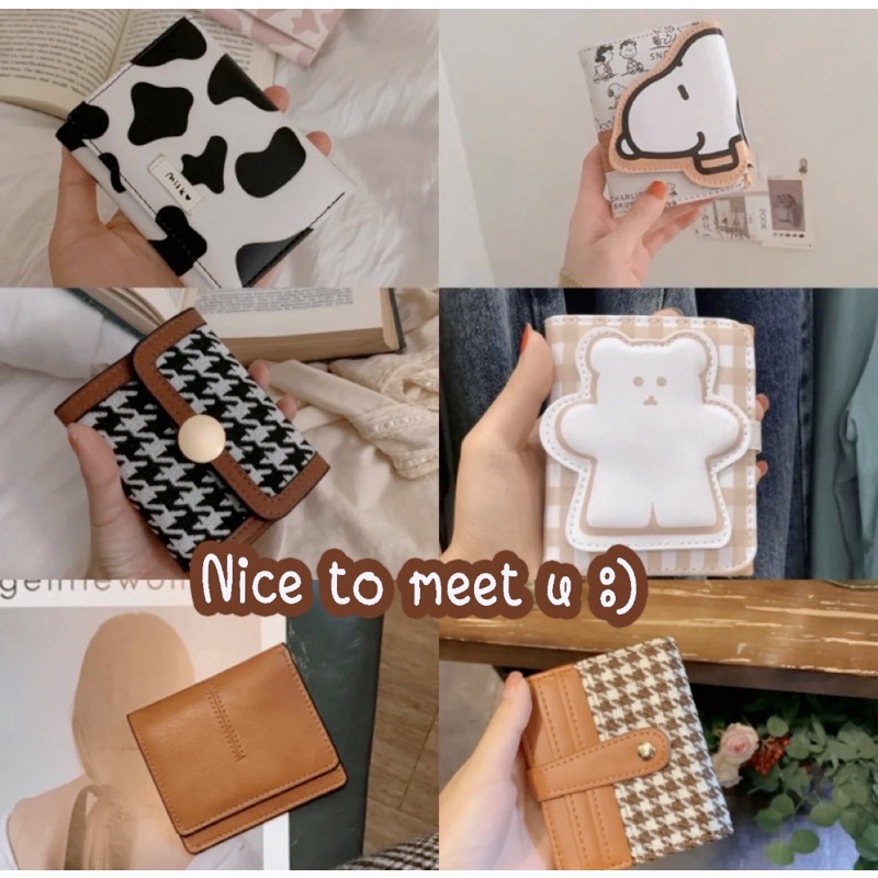 พร้อมส่งจากไทย กระเป๋าสตางค์ผุ้หญิง กระเป๋าสตางค์ใบสั้น หนัง PU มีหลายแบบ