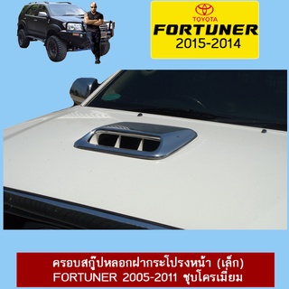 ครอบสกู๊ปหลอกฝากระโปรงหน้า (เล็ก) FORTUNER 2005-2011 ชุบโครเมี่ยม Ao