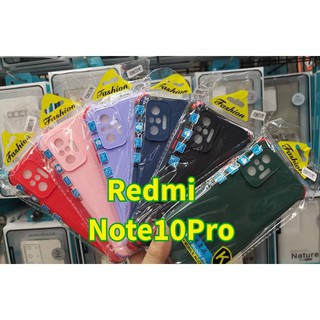 Xiaomi Redmi Note 10 Pro TPU นิ่มสีพาสเทล แบบด้าน บาง ลดรอยนิ้ว คลุมกล้อง มีปุ่มกันกระแทก