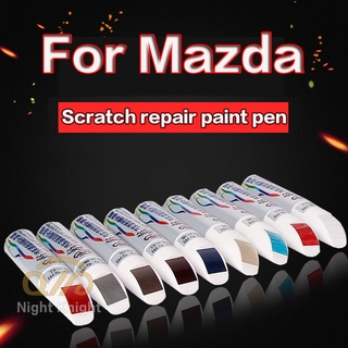 For Mazda ซ่อมรถ Scratch ตัวแทนสัมผัสปากกา Car Care Scratch Remover ล้างสีกันน้ำการดูแลรถยนต์ซ่อมเติมสีเครื่องมือปากกา For Mazda speed CX-30 CX-8 Mazda3 CX-3 CX-9 Mazda6 CX-5 Mazda2