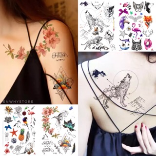 พร้อมส่ง ✨ แทททูติดตัวแผ่นใหญ่ คุ้มมาก tattoo 💜