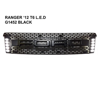 กระจังหน้ารถ FORD RANGER 2012 T6 L.E.D. G1452 BLACK