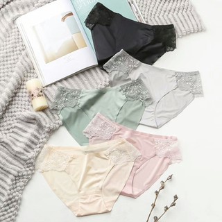 MNO.9 Things Sexy Lace Lady Underwear Briefs R1013 Ice Silk กางเกงใน กางเกงชั้นในหญิง ชีฟอง ไร้ขอบ