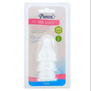 Pureen จุกนม Ultra Soft 3’s Size L (1แพ็ค)