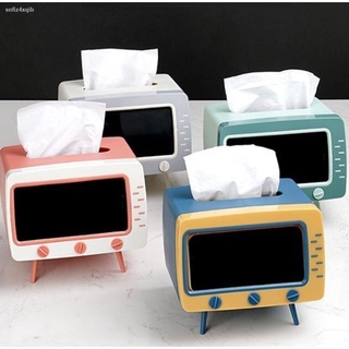 กล่องใส่ทิชชู่ tissue box รูปทรงทีวี ใส่โทรศัพท์มือถือได้ กล่องใส่กระดาษทิชชู่ (หน้าจอ6.5 นิ้ว)