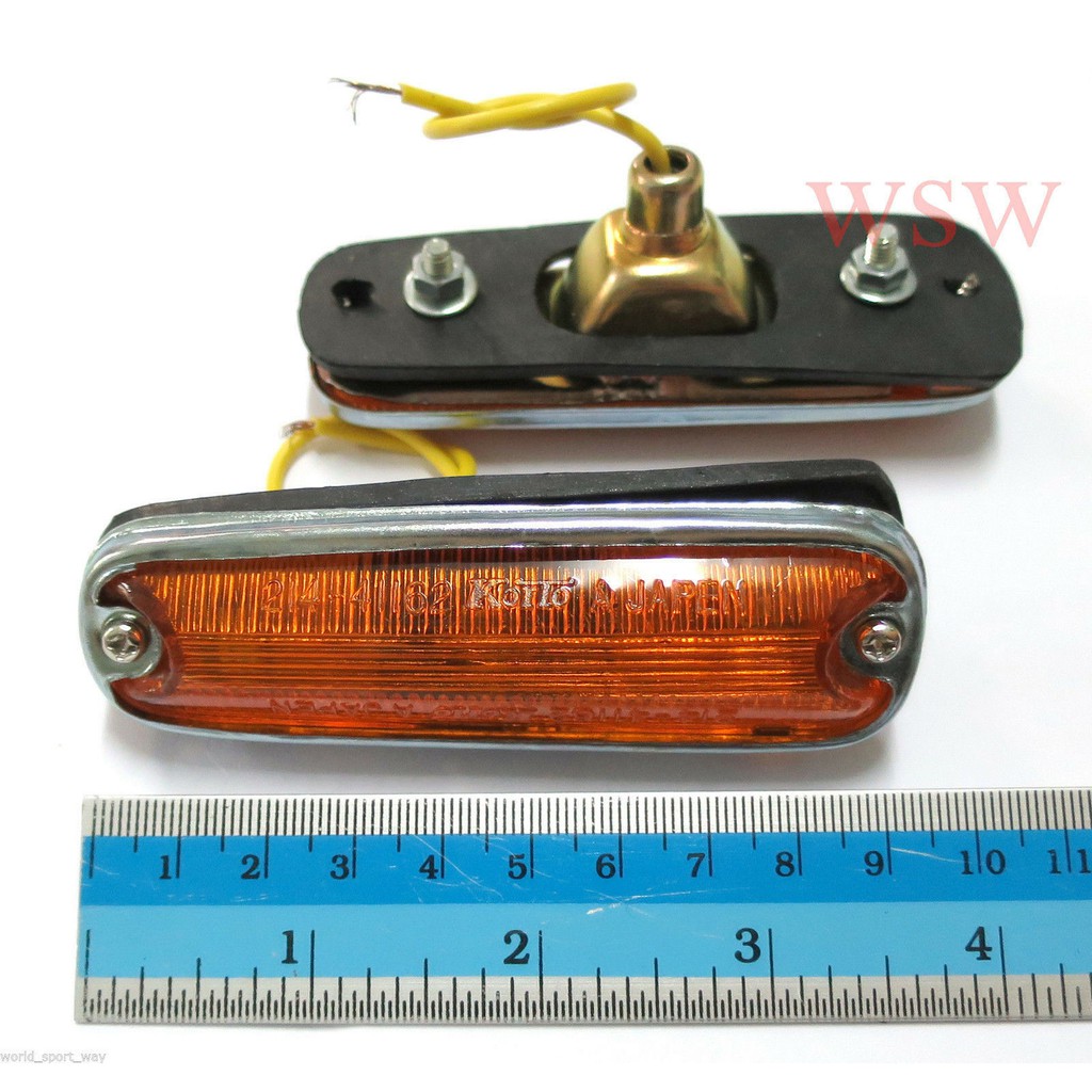 ไฟแก้ม มาสด้า RX2 1000 1200 1300 1967-1977 ไฟเลี้ยวข้างฝาส้ม Mazda R100 Sedan coupe อะไหล่รถเก่า ของ