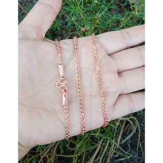 สร้อยคอสีนาค Rose Gold ลายคตกิตหัวจรวดงานสวยละเอียดมาก งานเคลือบพิเศษเกรดA ยาว 24 นิ้ว N0460 N1689