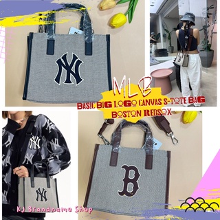 [🌸ทักแชทสอบถามก่อนกดสั่งซื้อนะคะ] MLB Basic Big Logo Canvas S-Tote Bag BOSTON REDSOX