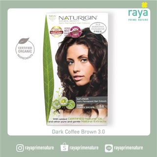 🍀NATURIGIN Dark Coffee Brown 3.0 -สีน้ำตาลกาแฟเข้า 🍀 ครีมเปลี่ยนสีผมถาวรออร์แกนิค นำเข้าจากประทศเดนมาร์ก #naturigin