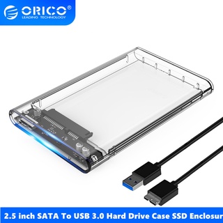 Orico SATA เป็น USB 3.0 เคสฮาร์ดไดรฟ์ SSD เคสใส 2.5 นิ้ว HDD