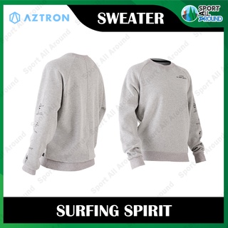 Aztron Surfing Spirit Womens Sweatshirt เสื้อสเวตเตอร์ แขนยาว สีเทา สวมใส่สบาย