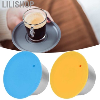 💥สินค้ายอดนิยม💥Lilishop ถ้วยกรองกาแฟสแตนเลสสําหรับ Dolce Gusto Maker DIY Nespresso แคปซูลกาแฟใช้ซ้ำได้ วัสดุสแตนเลสสตีลอย่างดี ชุดถ้วยแคปซูลกาแฟ แบบรีฟิล สำหรับ กาแฟแคปซูลสแตนเลส แบบนำกลับมาใช้ซ้ำได้