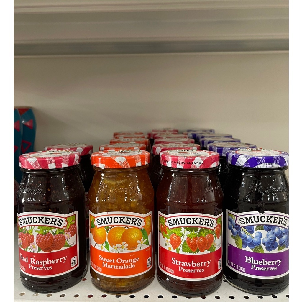 Smucker's แยมผลไม้ สมัคเกอร์ สตรอเบอร์รี่ ราสเบอร์รี่ ส้ม บลูเบอร์รี่  ขนาด 340 g