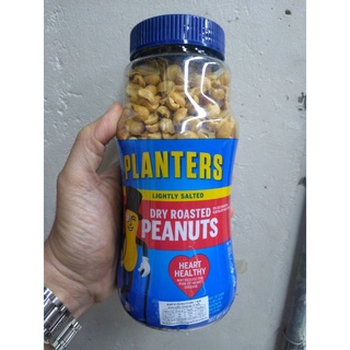 Planters Lightly Salted Dry Roasted Peanuts 453g. ถั่วลิสง อบเกลือ แบบเค็มน้อย ตรา แพลนเตอร์ 453 กรัม