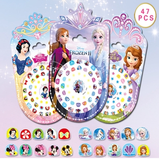 สติกเกอร์ ลายการ์ตูน Frozen My Little Pony เรืองแสง สําหรับติดตกแต่งเล็บ 47 ชิ้น